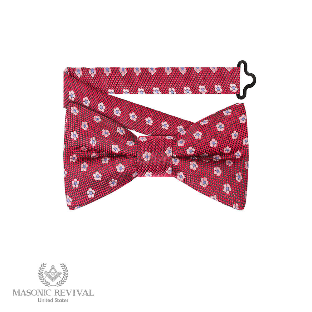 Forget Me Not Red Bow Tie (Pre-Tied)