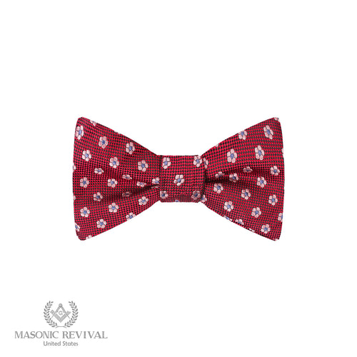Forget Me Not Red Bow Tie (Self-Tied) — Masonic Revival