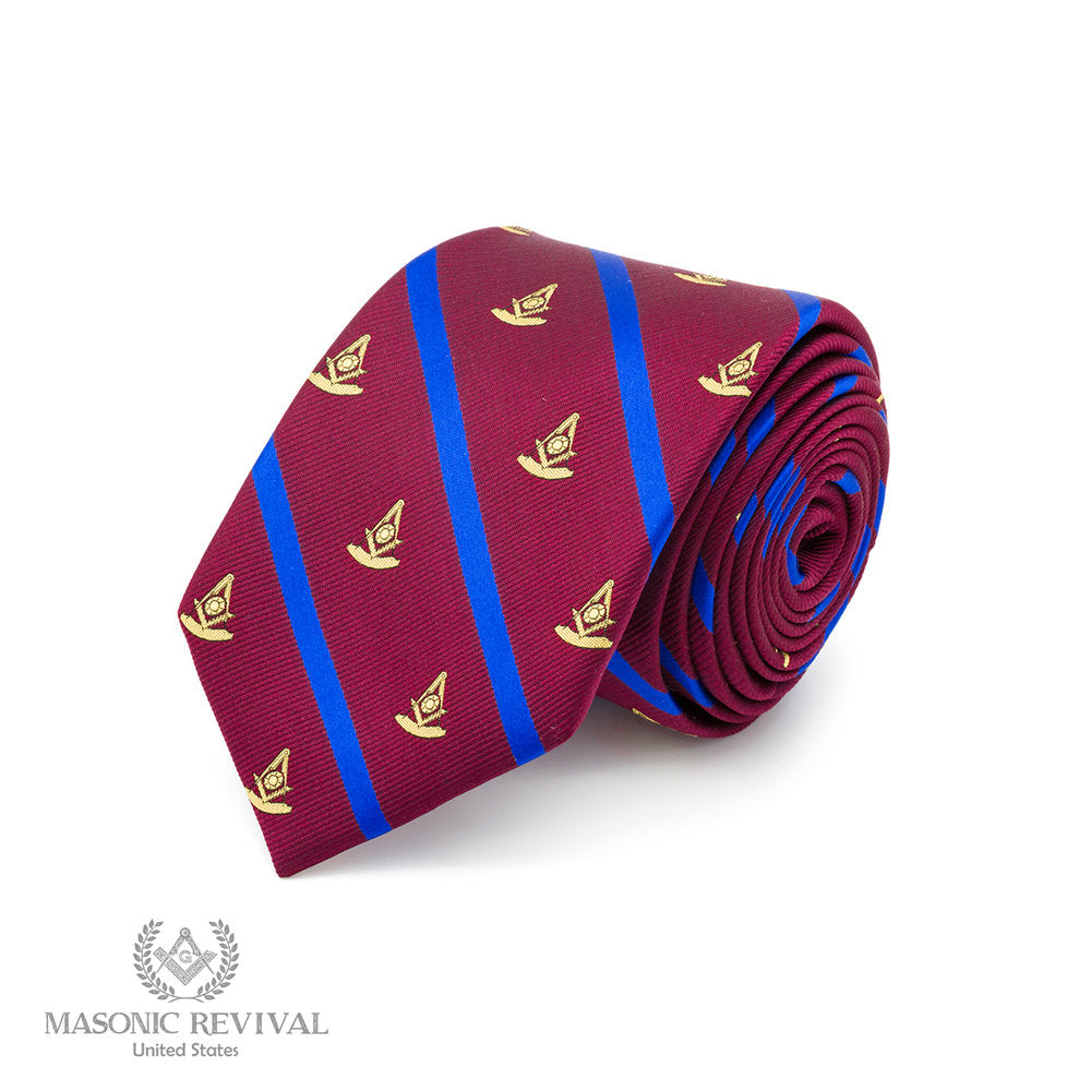 USA FREEMASON フリーメーソン TIE REVERSIBLE 小物 Masonic Neck Tie - Black and Yellow Polyester long tie with
