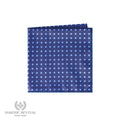 Blue Masonic pocket square with forget-me-not floral pattern