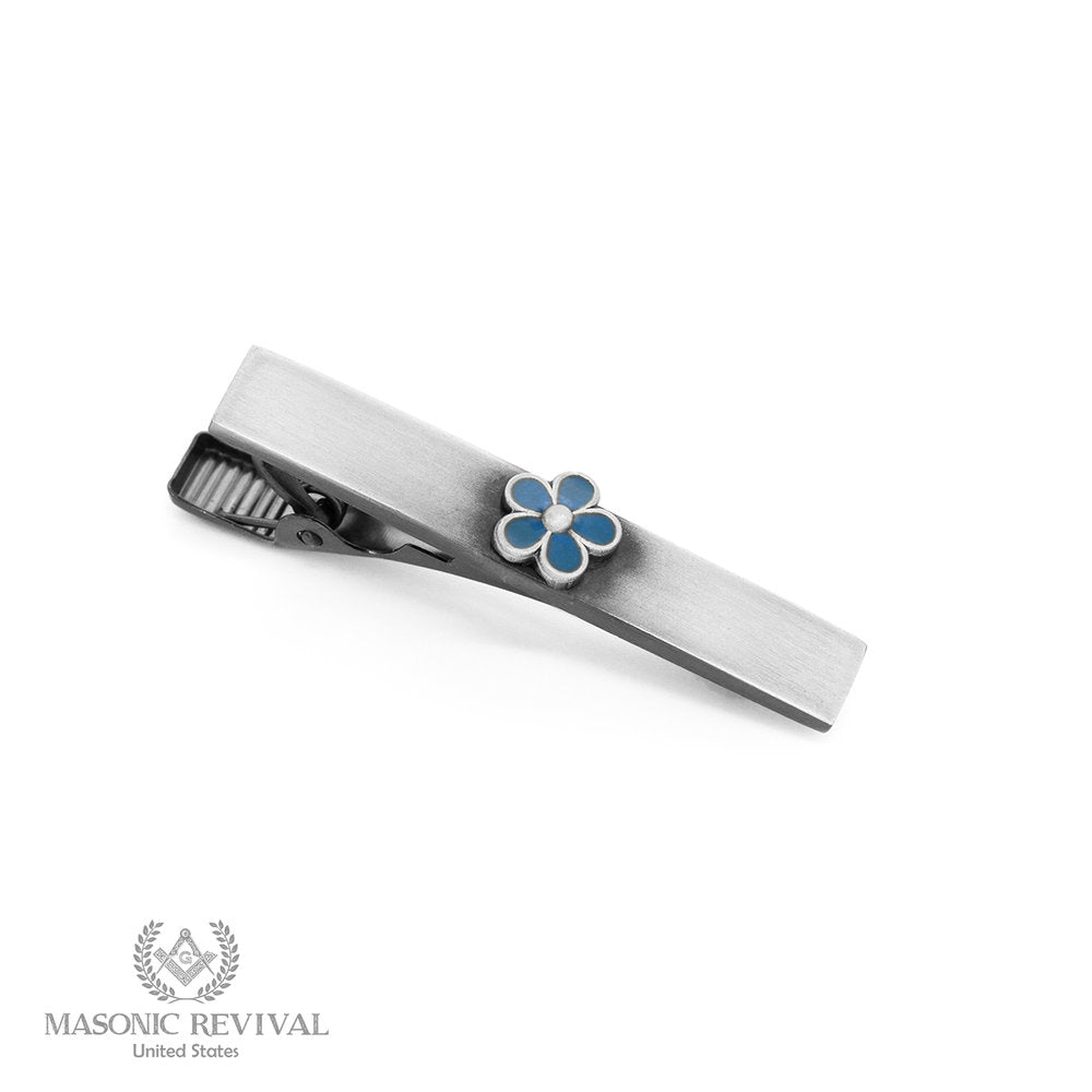 Forget Me Not Tie Bar // Antique Silver — Masonic Revival
