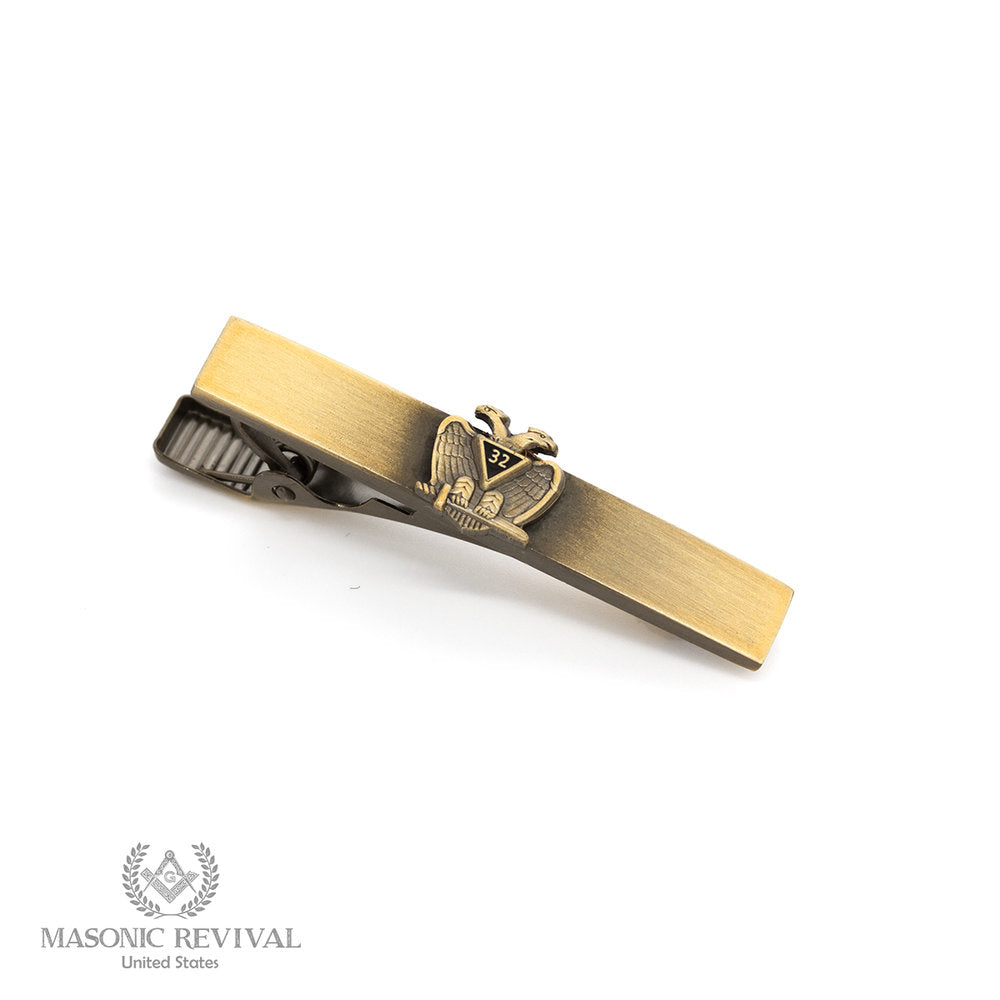 Scottish Rite Tie Bar Antique Gold