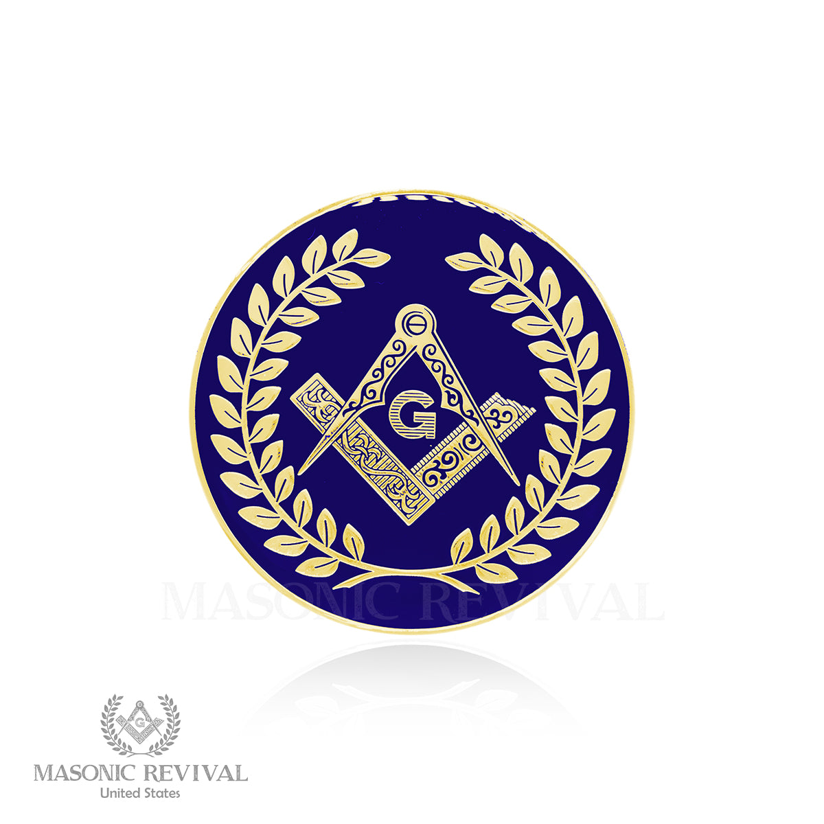 Insignia Auto Decal (Blue & Gold) Masonic decal