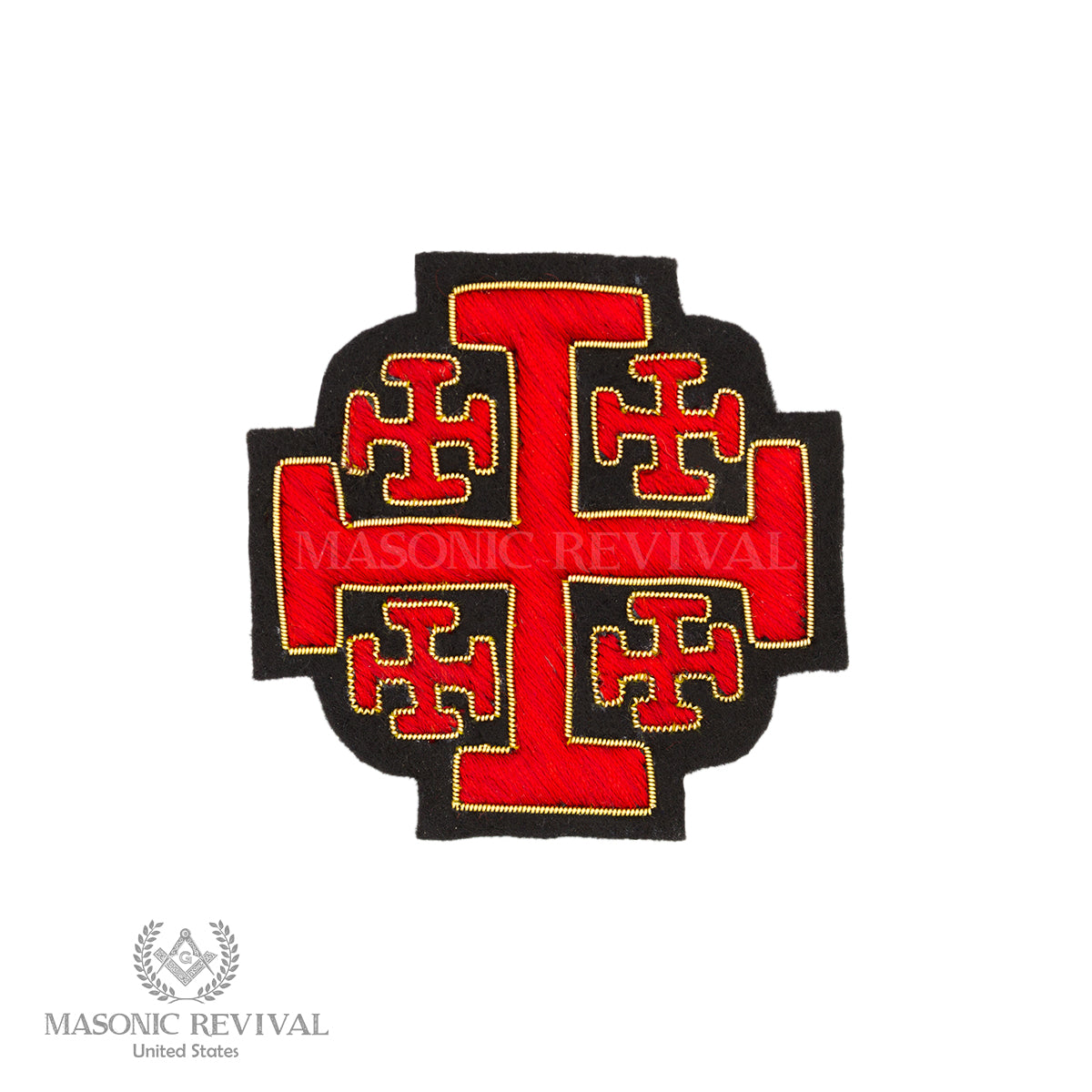 Jerusalem Crusaders Cross Embroidery Patch Masonic patch