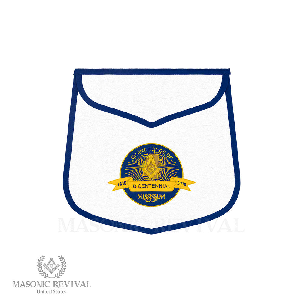 Official Mississippi Bicentennial Apron Masonic apron in red