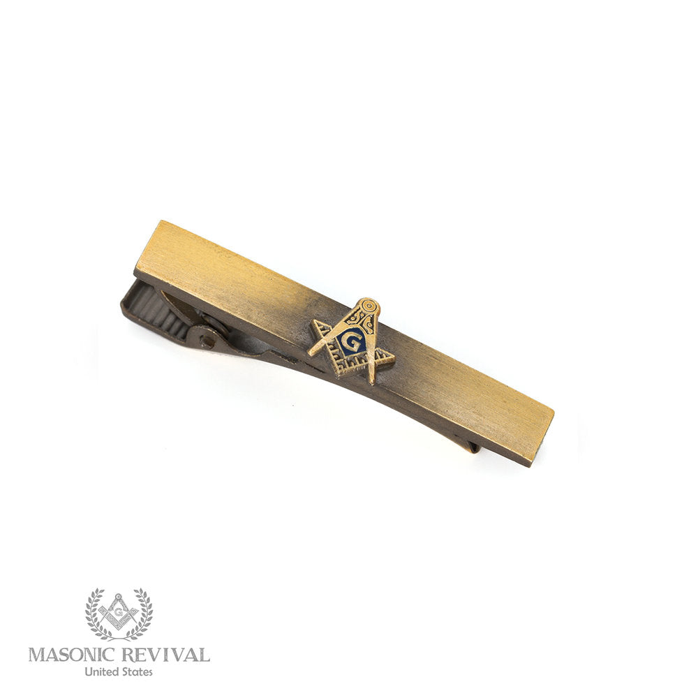 red La Mosquita Tie Bar Antique Gold Masonic tie bar