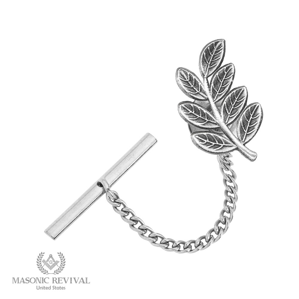 The Sprig of Acacia Tie Tack (Silver) Masonic tie tack