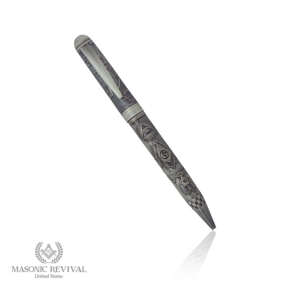 Masonic Ballpoint Pen (Silver Top)