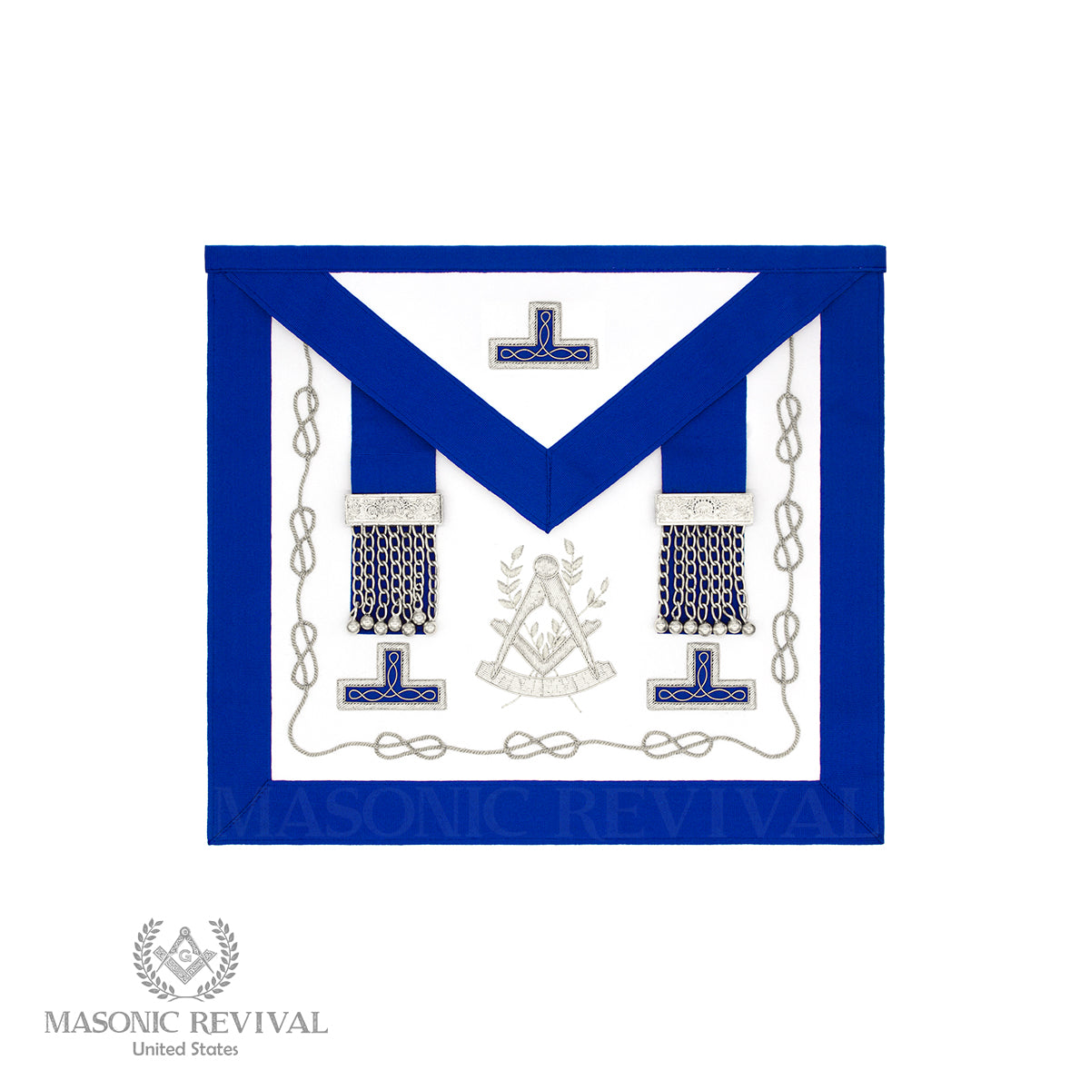 International Past Master Apron (Silver) — Masonic Revival