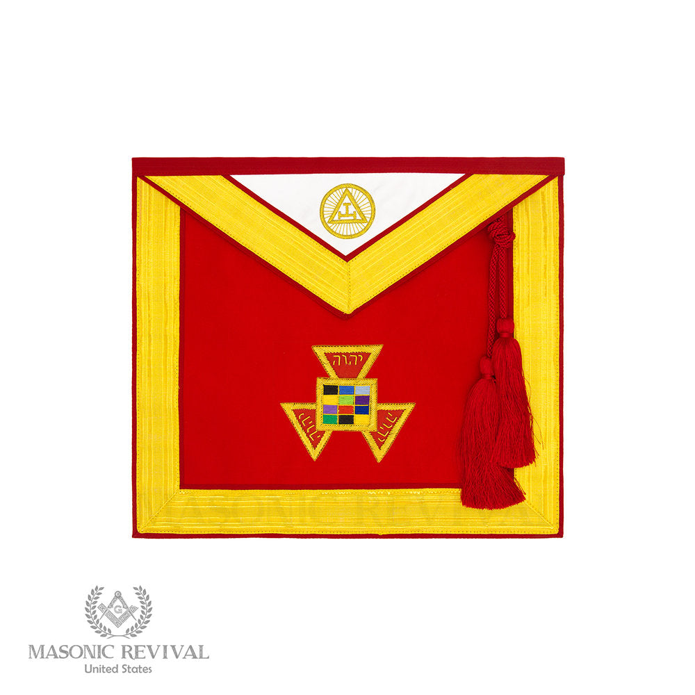 Past High Priest Apron (Red Bullion)