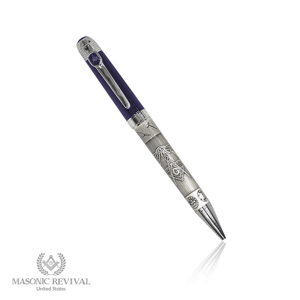Masonic Ballpoint Pen (Blue Top) Masonic pen