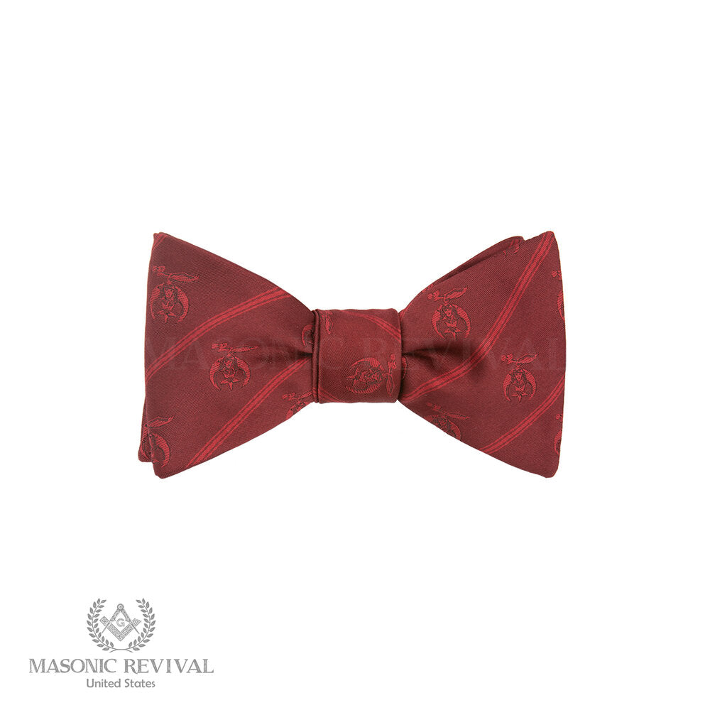 Shriner Burgundy Bow Tie (Self-Tied)