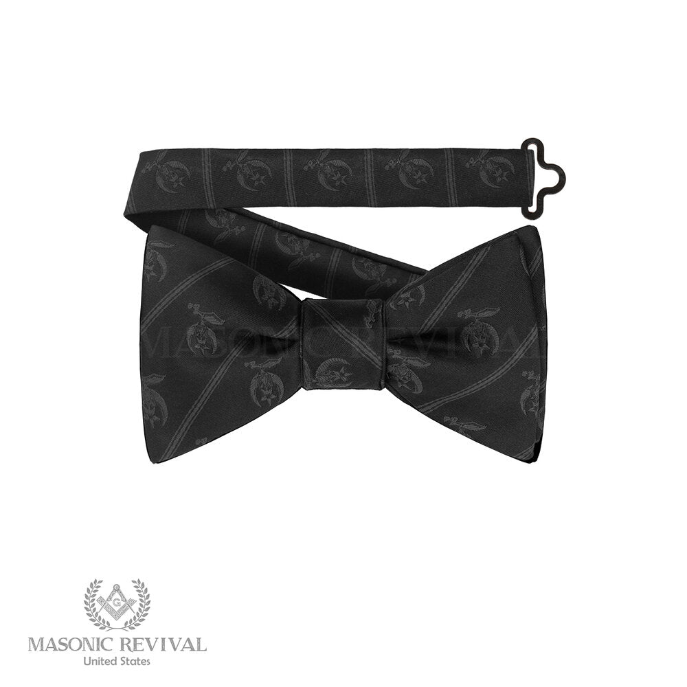 Shriner Black Bow Tie (Pre-Tied)