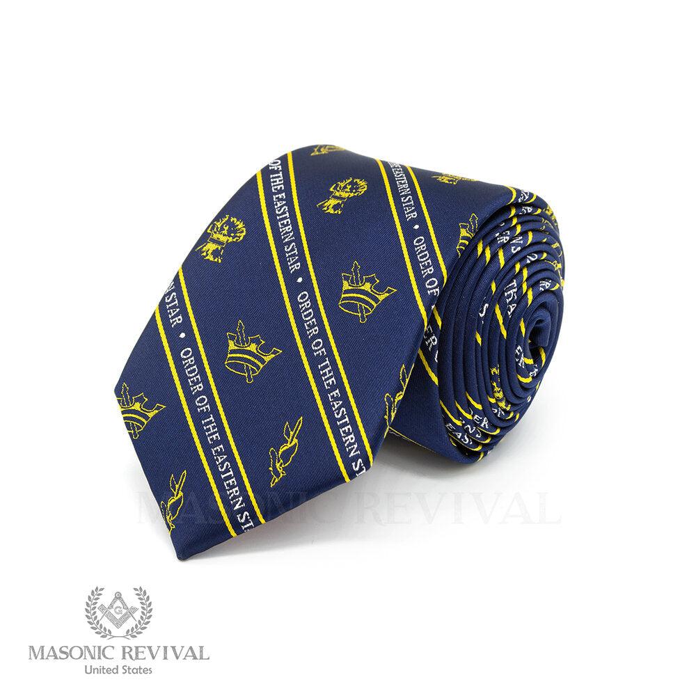 Order of the Eastern Star Necktie (Blue) — Blue by Masonic Revival