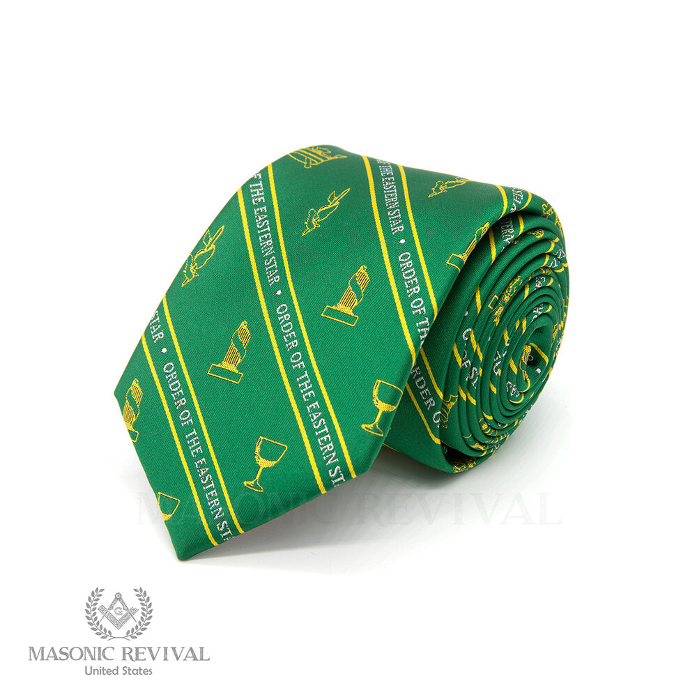Order of the Eastern Star Necktie (Green)