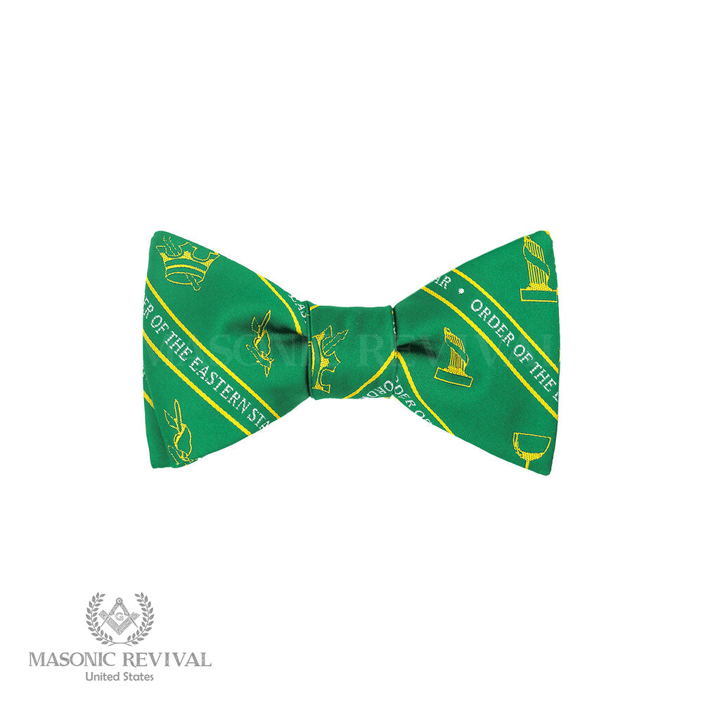 Order of the Eastern Star Green Bow Tie (Self-Tied)