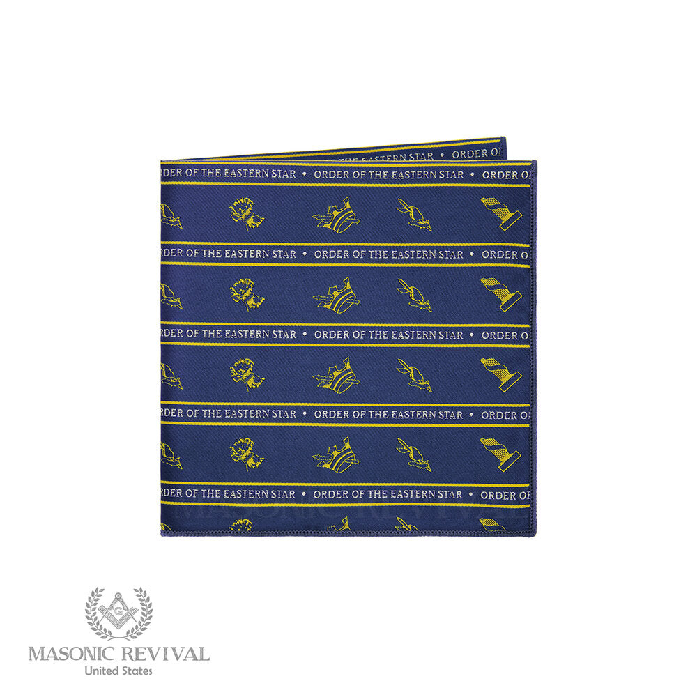 Order of the Eastern Star Blue Pocket Square