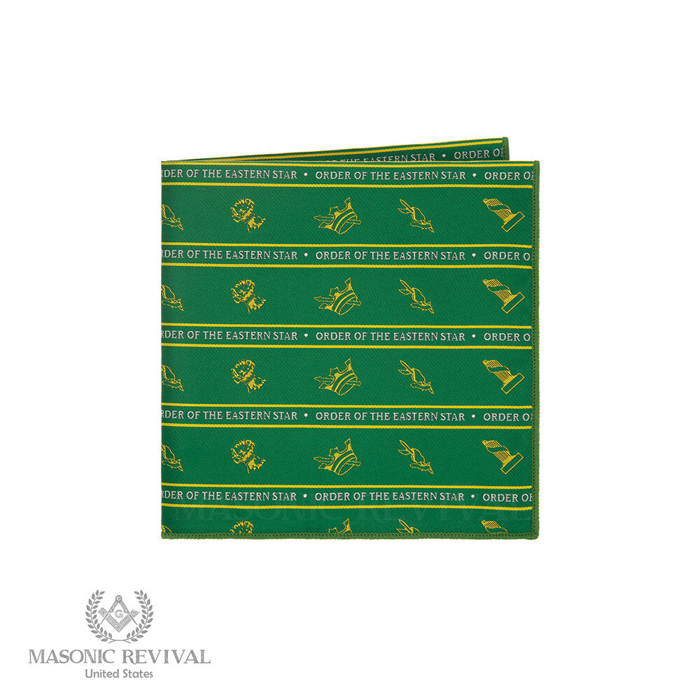 Green Order of the Eastern Star pocket square