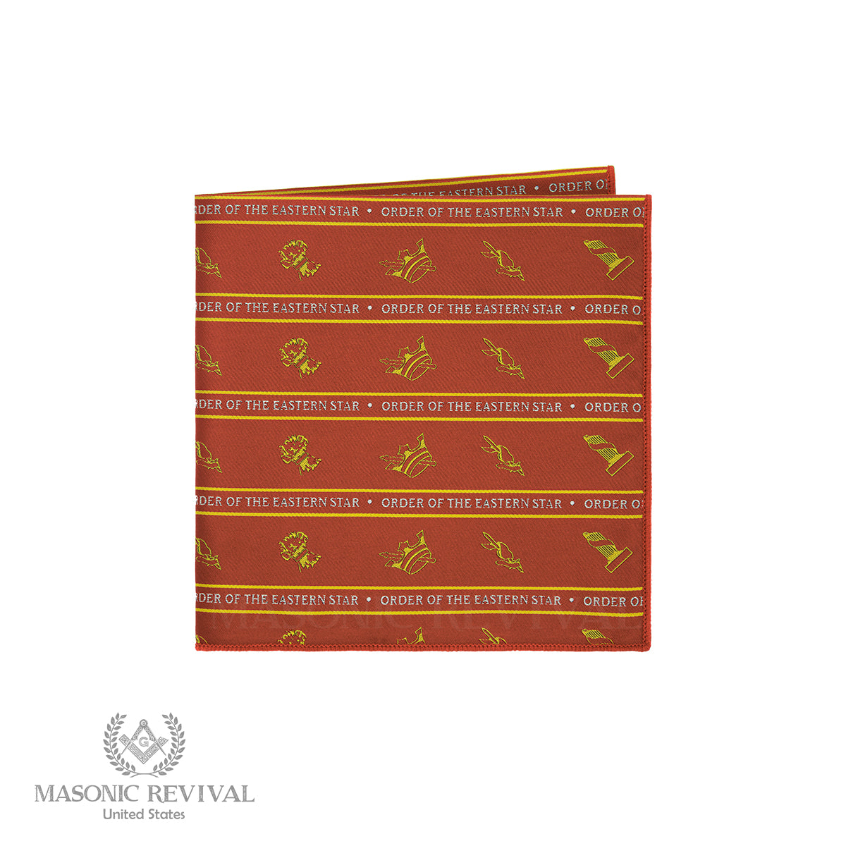 Order of the Eastern Star Red Pocket Square
