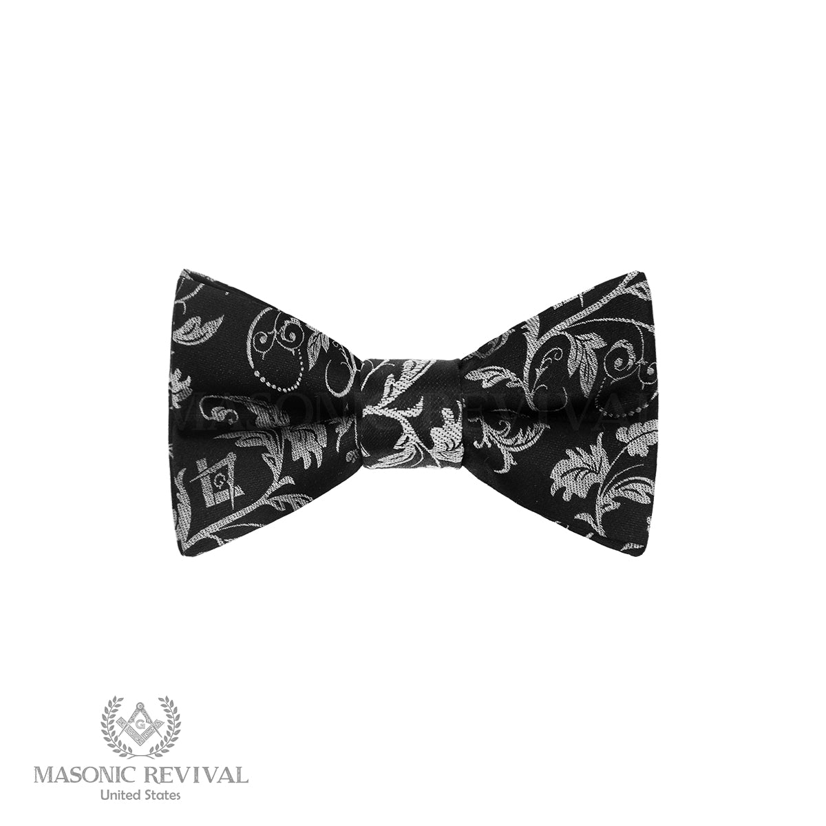 Noche Silver Bow Tie (Self-Tied) — Masonic Revival