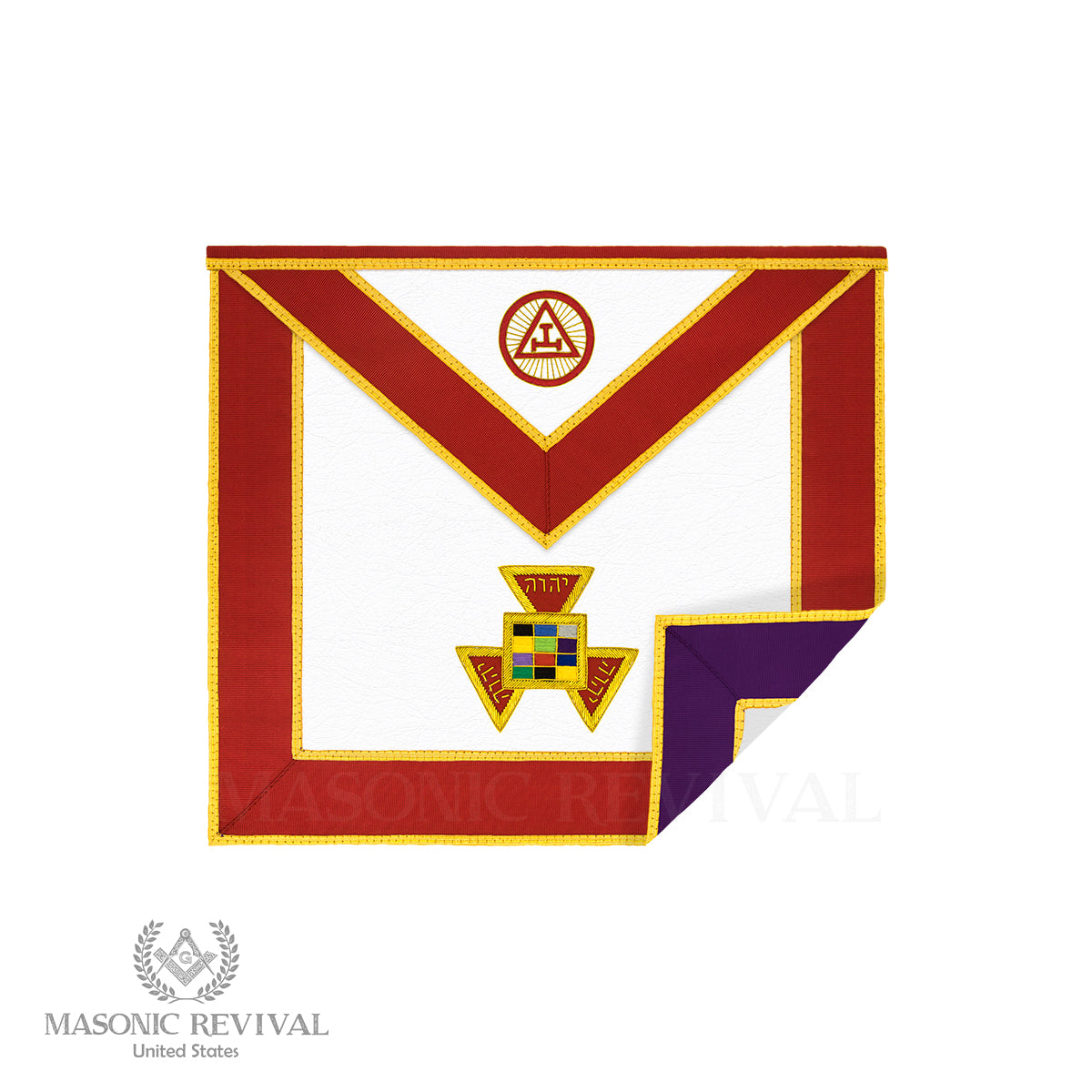 Reversible PHP / PIM York Rite Officer Apron