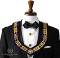 Grand Lodge Officer Velvet Chain Collar (Purple) — Masonic Revival