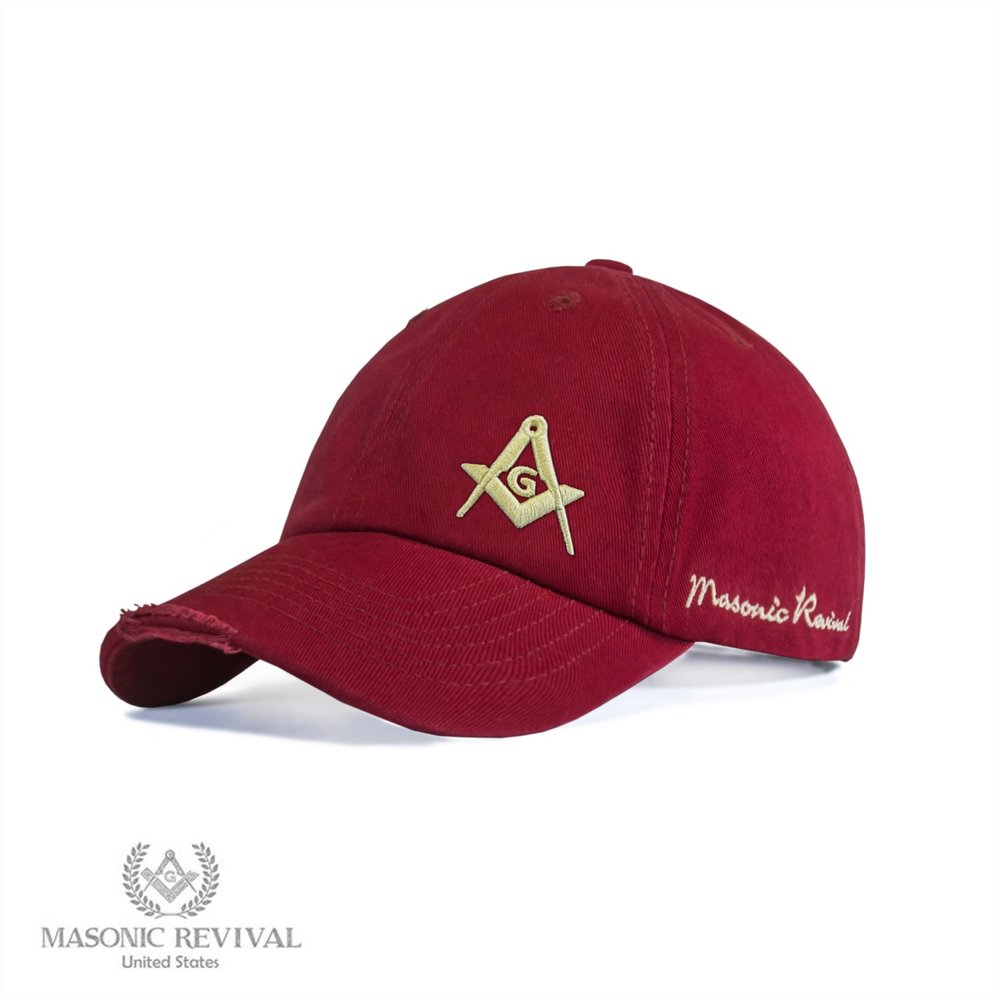 Unstructured Cap (Red) — Masonic Revival
