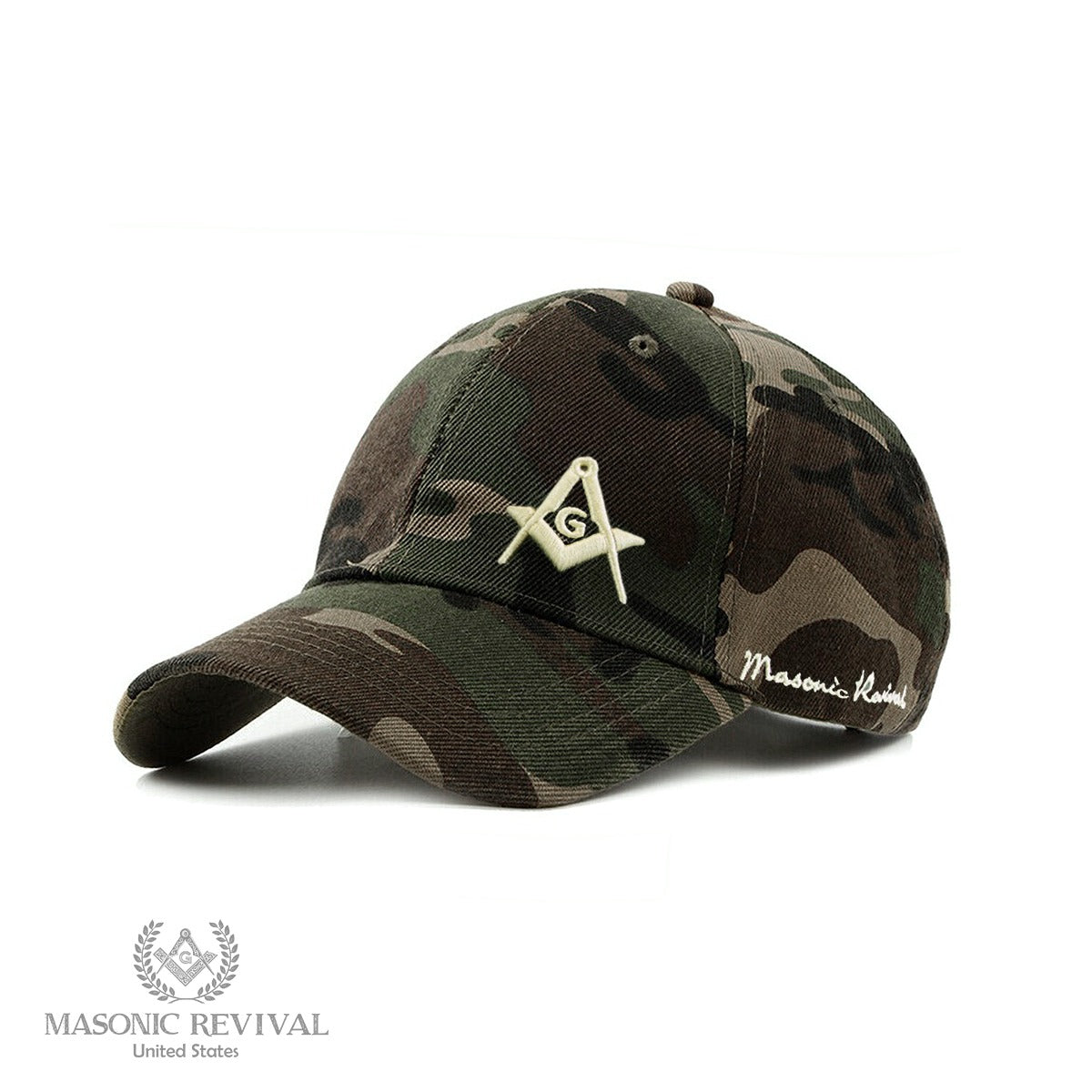 Unstructured Cap (Camo) — Masonic Revival