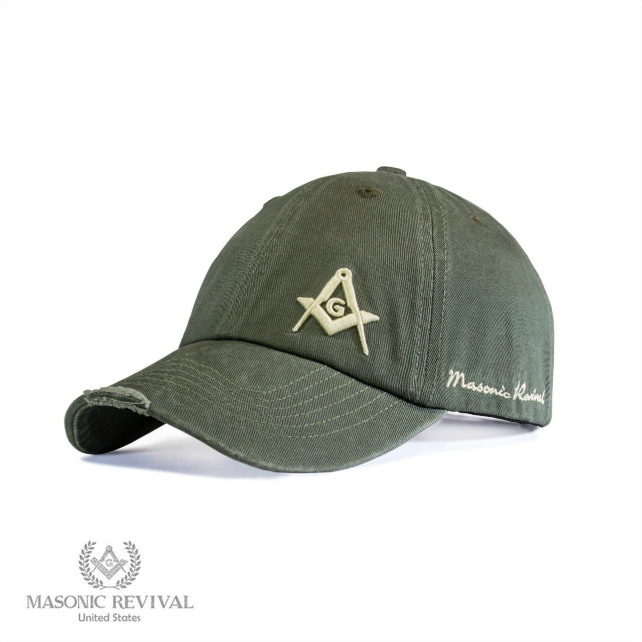 Unstructured Cap (Green) — Masonic Revival